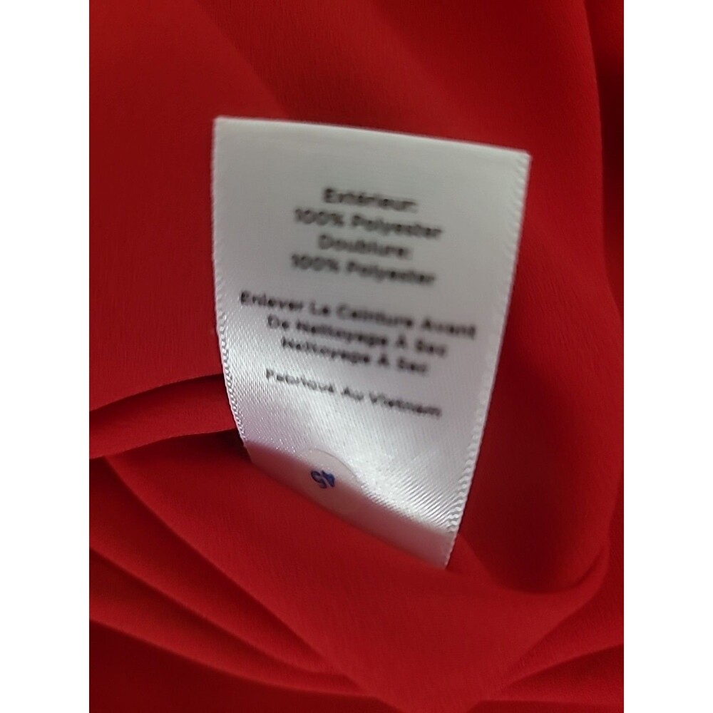 Talbots Red Beach Umbrella Print Dress Lined Size 12P  Women Preppy Neck No Belt - Picture 5 of 5